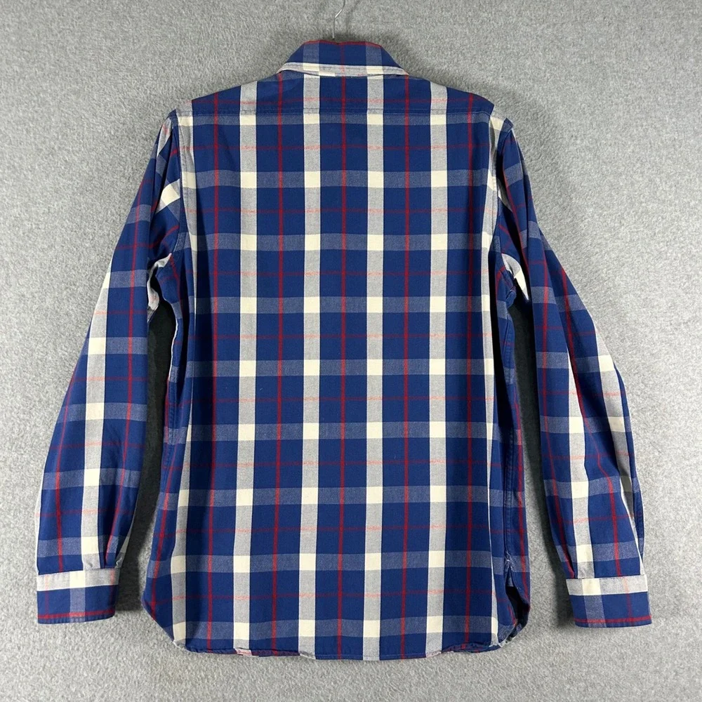 Polo Ralph Lauren‎ Button Down Shirt US-RL Naval Res Mens S Blue Plaid Workwear